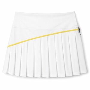 Beach Riot Sport Pleated Tennis Skort White Yellow Trim XL NWT Golf Pickleball